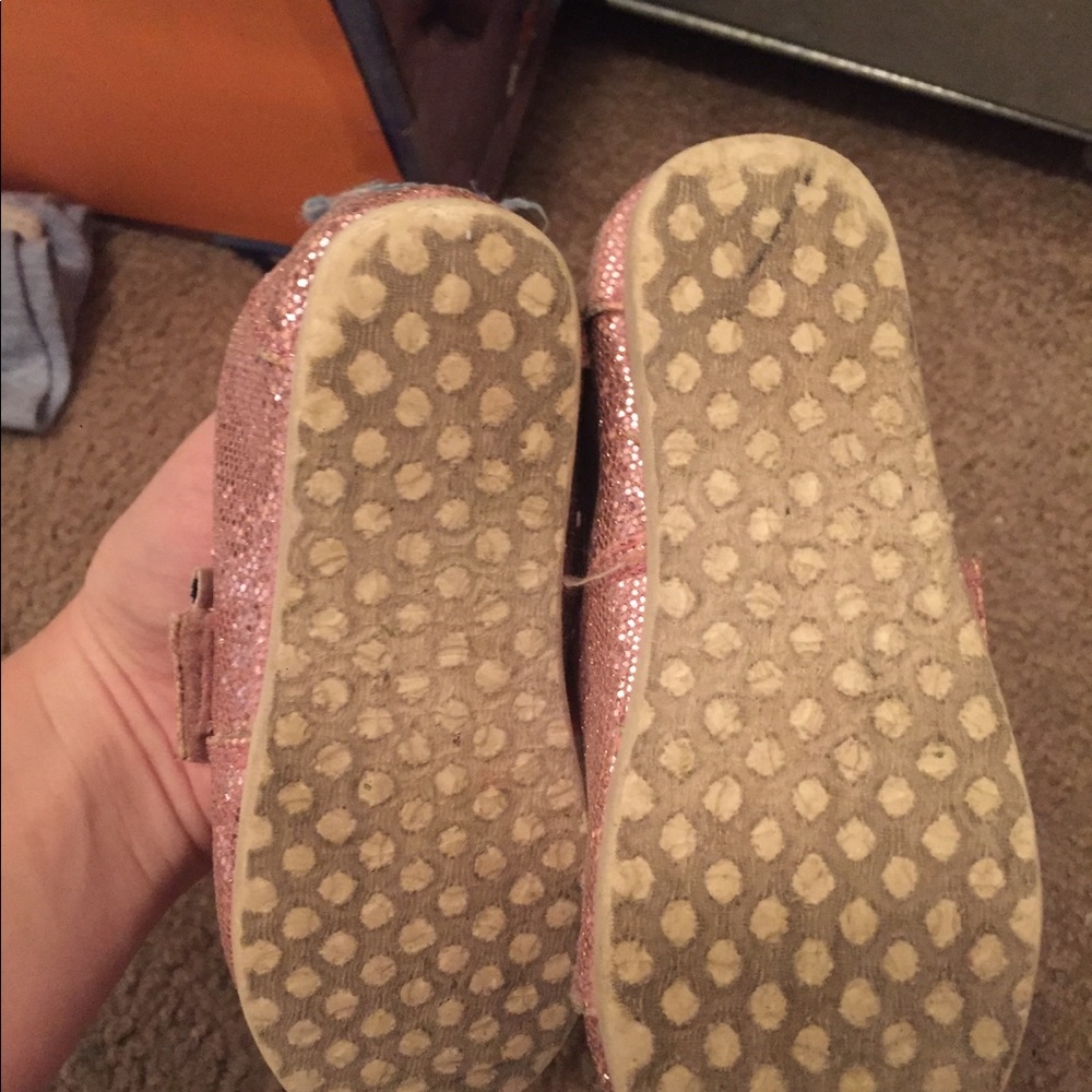Toms Toddler Size 10 Pink Glitter